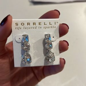 Cubic zirconia diamond drop earrings